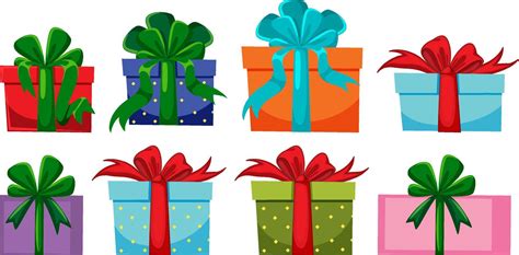 Different Gift Boxes Collection Vector Art At Vecteezy