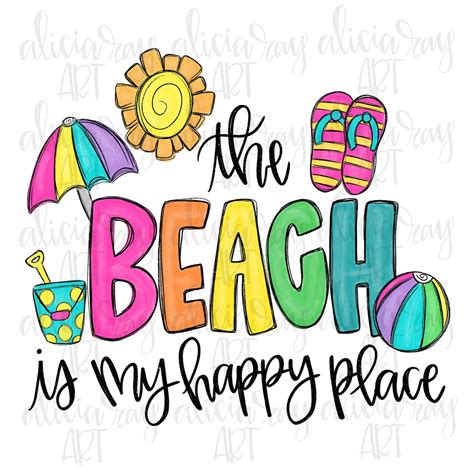 Beach Sublimation Png Design Beach Design Summer Digital Etsy Denmark