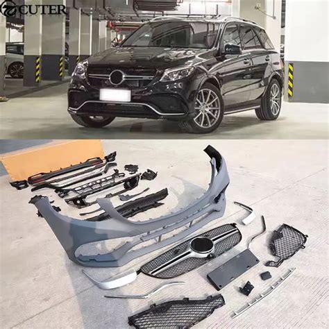 W166 Gle 320 400 Gle63 Amg Style Car Body Kit Pp Unpainted Front Bumper Rear Bumper For Mercedes