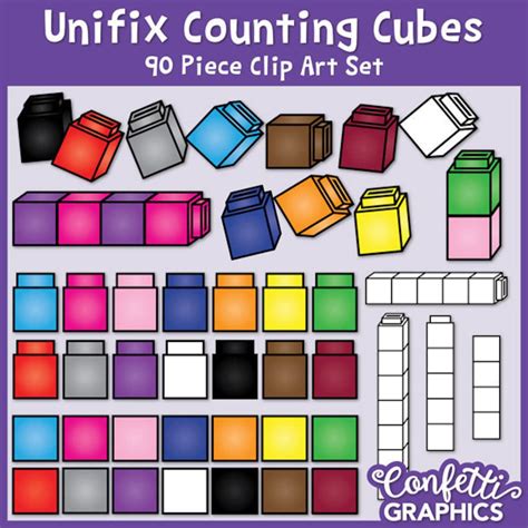 Unifix Cubes Clip Art Linking Cubes Counting Cubes Math