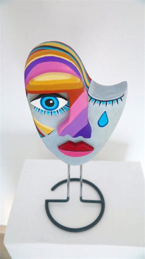 Joy And Pain 2021 Mixed Media Sculpture By Marilene Salles Mixed