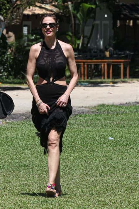 Mick Jagger S Ex Luciana Gimenez Flaunts Her Curves As She Pairs Sexy Bikini With Sheer Black