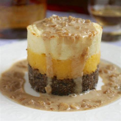 Haggis Neeps And Tatties Stack With Whisky Sauce For Burns Night