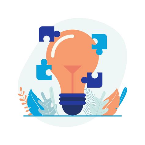 Creative Idea Innovation And Solution Vector Illustration Flat Design