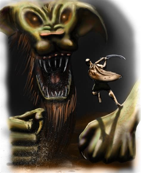 Gilgamesh vs Humbaba by Hunadin on DeviantArt