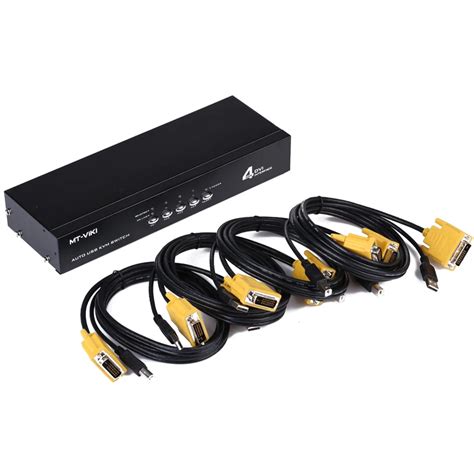 Puertos Auto Usb Kvm Dvi Puerto Switch Piezas Interruptores