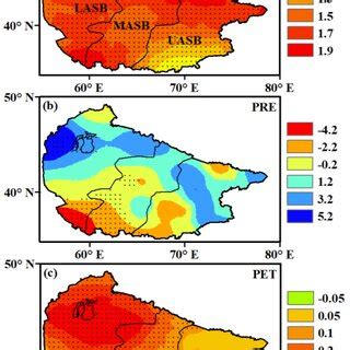 Spatial Distribution Of Linear Trends Of Climate Variables In The Asb