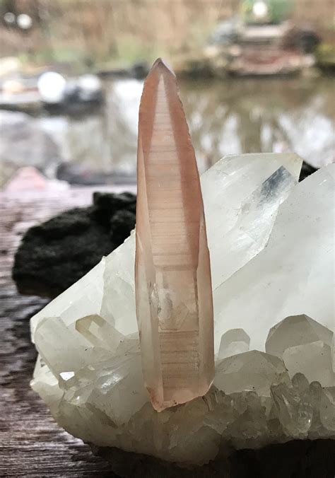 Orange Lemurian Seed Quartz Crystal Raw Striations Keys Mine Fresh