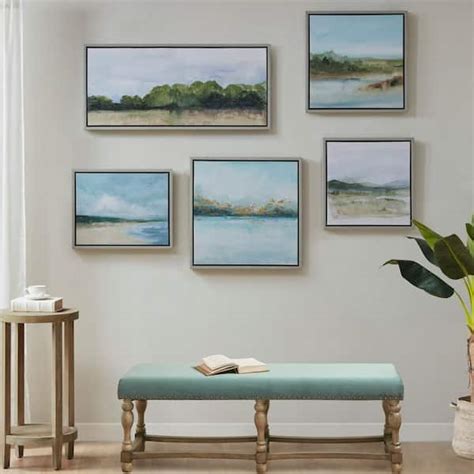 Martha Stewart Living Vista 5-Piece Multi Abstract Landscape Gallery ...