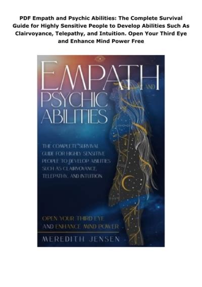 PDF Empath And Psychic Abilities The Complete Survival Guide For