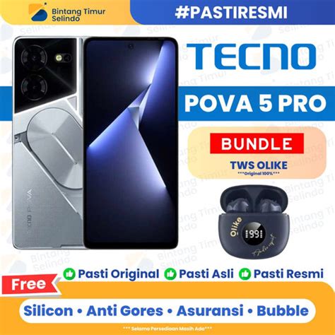 Promo Tecno Pova 5 Pro 5G 8 8GB 256GB Garansi Resmi 1 Tahun Silver