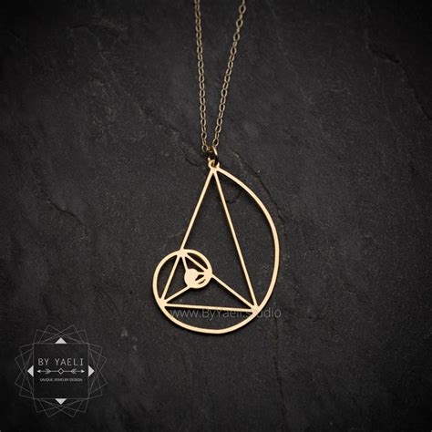 Fibonacci Necklace Golden Ratio Pendant Golden Triangle Necklace Etsy Science Jewelry