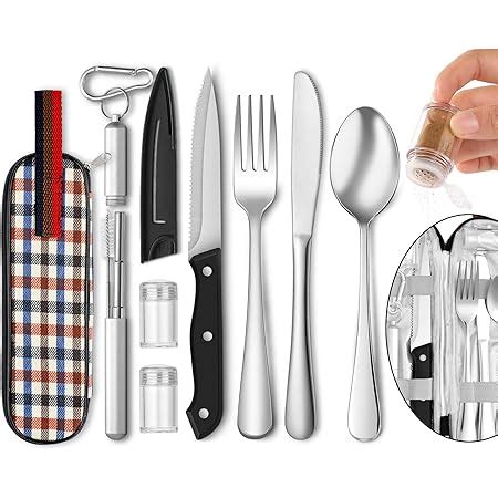 Amazon Portable Travel Utensils Set Travel Camping Cutlery Set