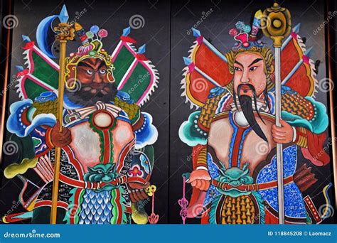 CANTON CHINA CIRCA DECEMBER 2016 The Painting Of The Door Gods In