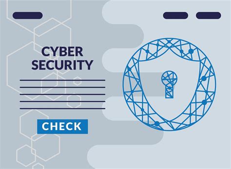 infographie sur la cybersécurité avec trou de serrure dans le bouclier