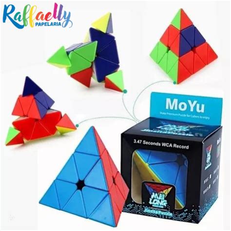 Cubo Mágico Pyraminx Pirâmide Triângulo Papelaria Raffaelly