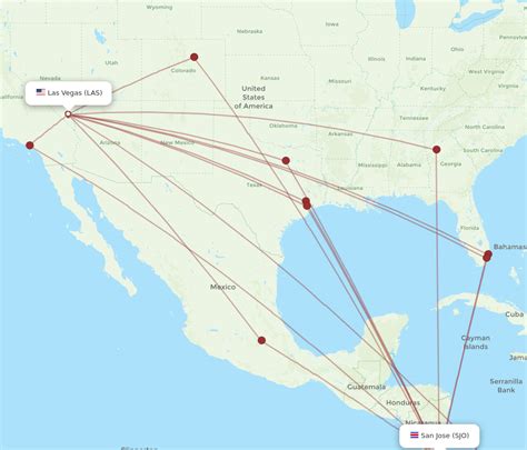 All Flight Routes From Las Vegas To San Jose LAS To SJO Flight Routes