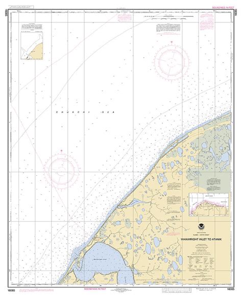 Wainwright Inlet To Atanik Alaska Noaa Chart 16085 Digital Art By