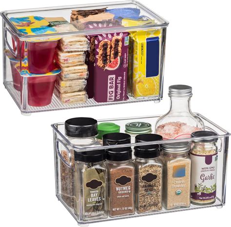 Clearspace Plastic Pantry Organization And Storage Bins With Lids