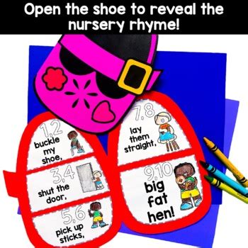 1 2 Buckle My Shoe Craft Nursery Rhyme Sequencing Activities | TPT