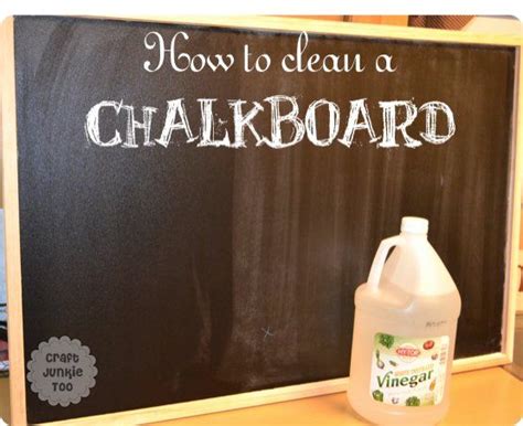 Use White Distilled Vinegar To Get That Stubborn Chalk Residue Off A