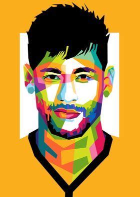 Neymar Poster Picture Metal Print Paint By Muhammad Ardian Art