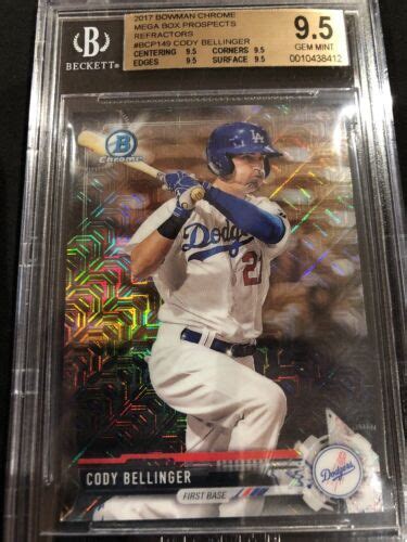 2017 Bowman Chrome Cody Bellinger Rookie Mojo Mega Box Refractor BGS 9