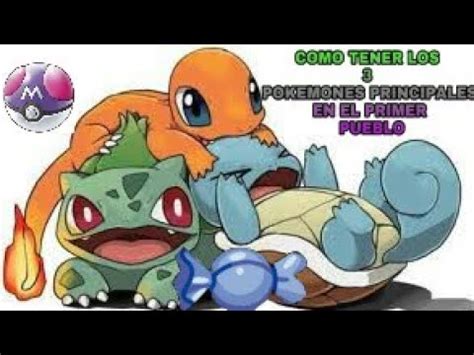 Como Obtener Los Pokemones Iniciales De Pokemon Rojo Fuego Youtube