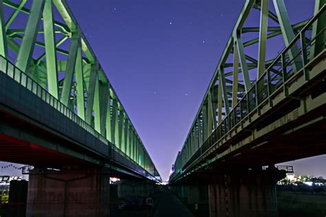 Banco De Imagens Arquitetura Pista Estrada Ponte Noite Rodovia