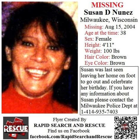 Current Missing Person Flyers From Wisconsin In The 2000s To Assist