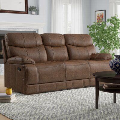 Latitude Run® Shukla 86" Pillow Top Arm Reclining Sofa | Wayfair | Leather reclining sofa ...