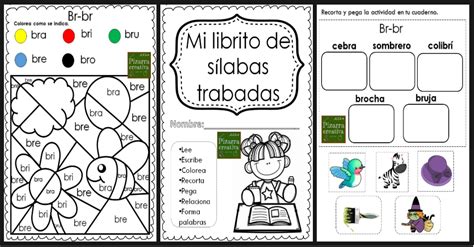 Cuaderno Lectura Y Escritura De Silabas Trabadas Por Materiales Images