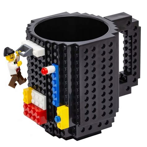 KREATYWNY KUBEK LEGO ZESTAW KLOCKÓW 350 ML 455620 BLACK Decortrend