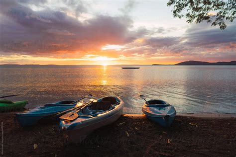 "Landscape Of A Lake During Sunset" by Stocksy Contributor "Kike Arnaiz ...