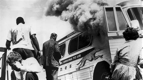 Civil Rights History: Freedom Riders beaten, bus burned