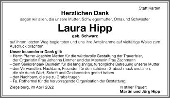 Traueranzeigen Von Laura Hipp Allg Uer Zeitung