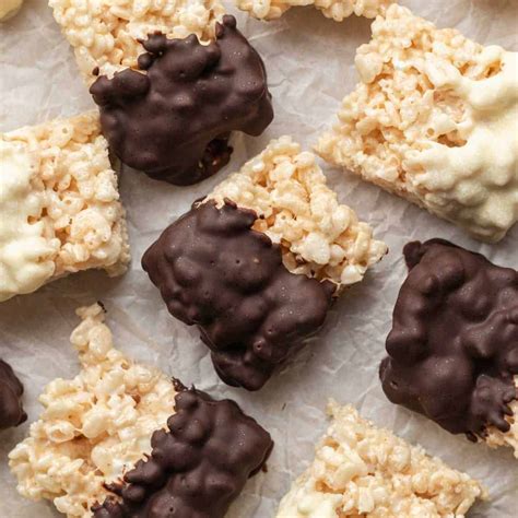 Chocolate Dipped Rice Krispie Treats Bake And Bacon