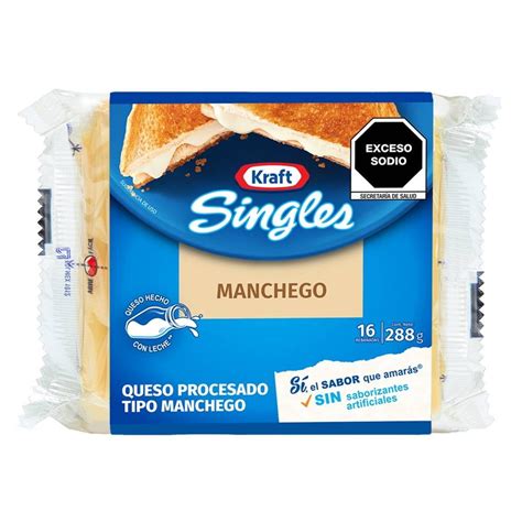 Queso Tipo Manchego Kraft Singles Rebanado G Walmart