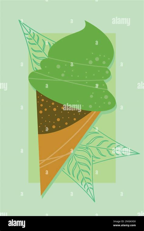 Matcha Ice Cream Stock Vector Image And Art Alamy