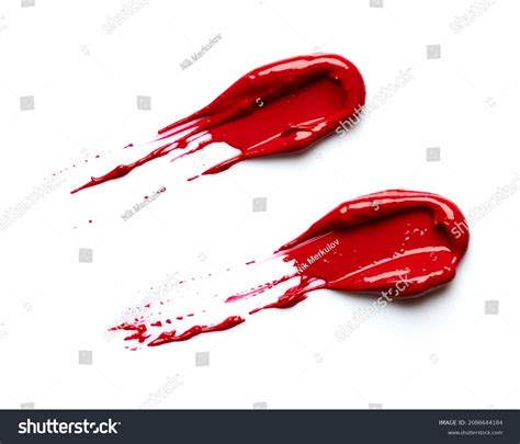 Red Lipstick Swatches Isolated On White Stock Photo 2086644184 ...