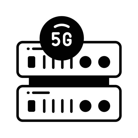 Beautifully Designed 5G Network Server Icon In Modern Style 5G