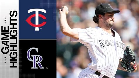 Twins Vs Rockies Game Highlights Mlb Highlights Youtube