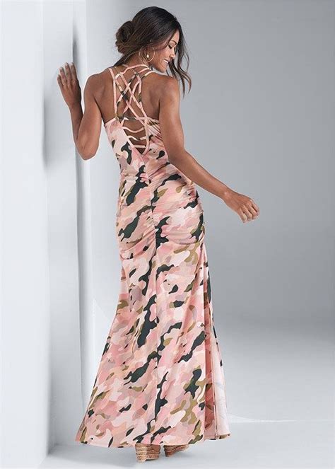 Camo Maxi Dress Dresses Venus Dresses Maxi Dress