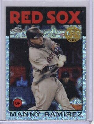 2021 Topps Chrome Mojo Refractor 1986 Anniversary 86C 38 Manny Ramirez