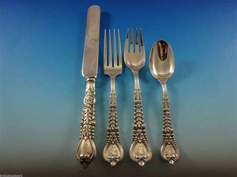 Florentine By Tiffany And Co Sterling Silver Flatware Set For 12