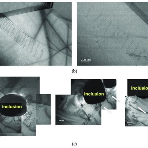 A Tem Bright Field Bf Images Showing A High Dislocation Density