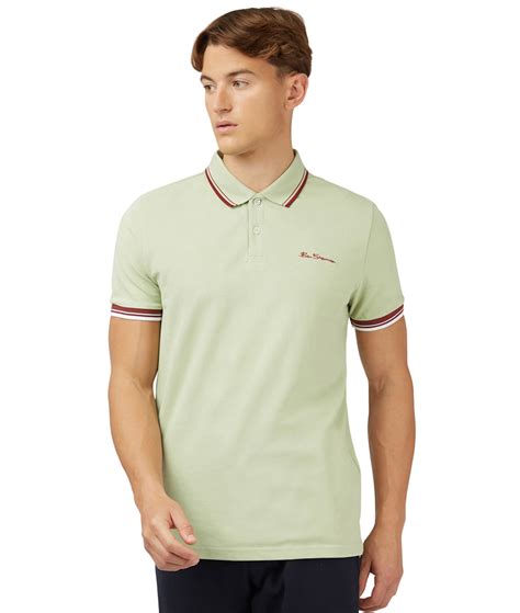 Ben Sherman Pistachio Signature Tipped Polo Shirt Modfellas Clothing