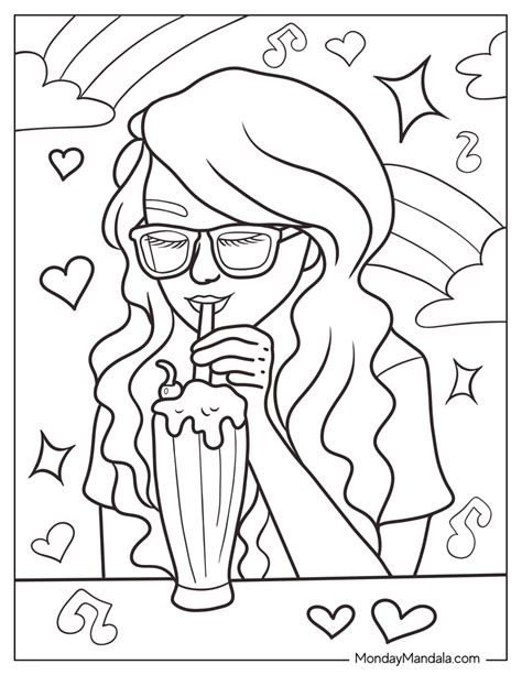 Milkshake Coloring Pages Free Pdf Printables