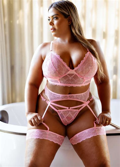 Conjunto Plus Size Cinta Liga Sou Toda Sua Pantera Mais Que Lingerie