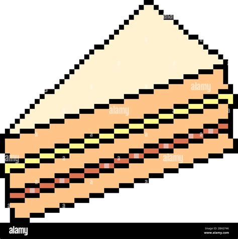 Vector Pixel Art Sandwich Isolated Stock Vector Image And Art Alamy